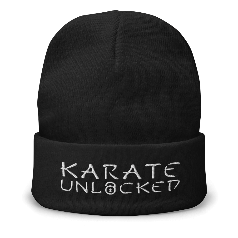 Karate Unlocked White Beanie