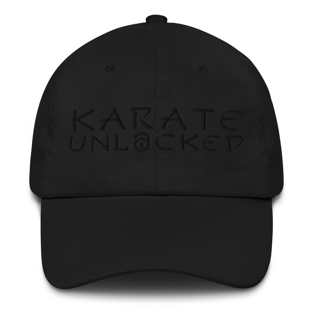 Karate Unlocked Cap in Black Embroidery Front