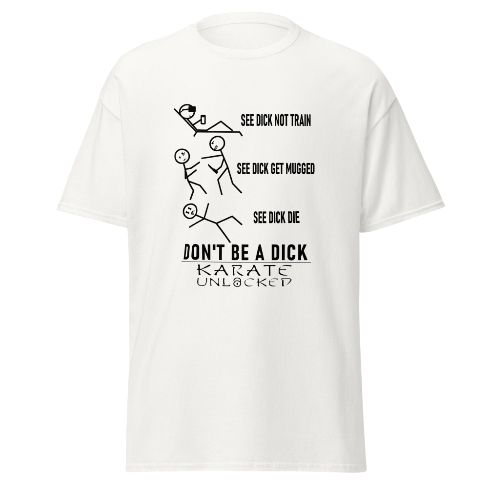 White See Dick Not Train Shirt in Black Print